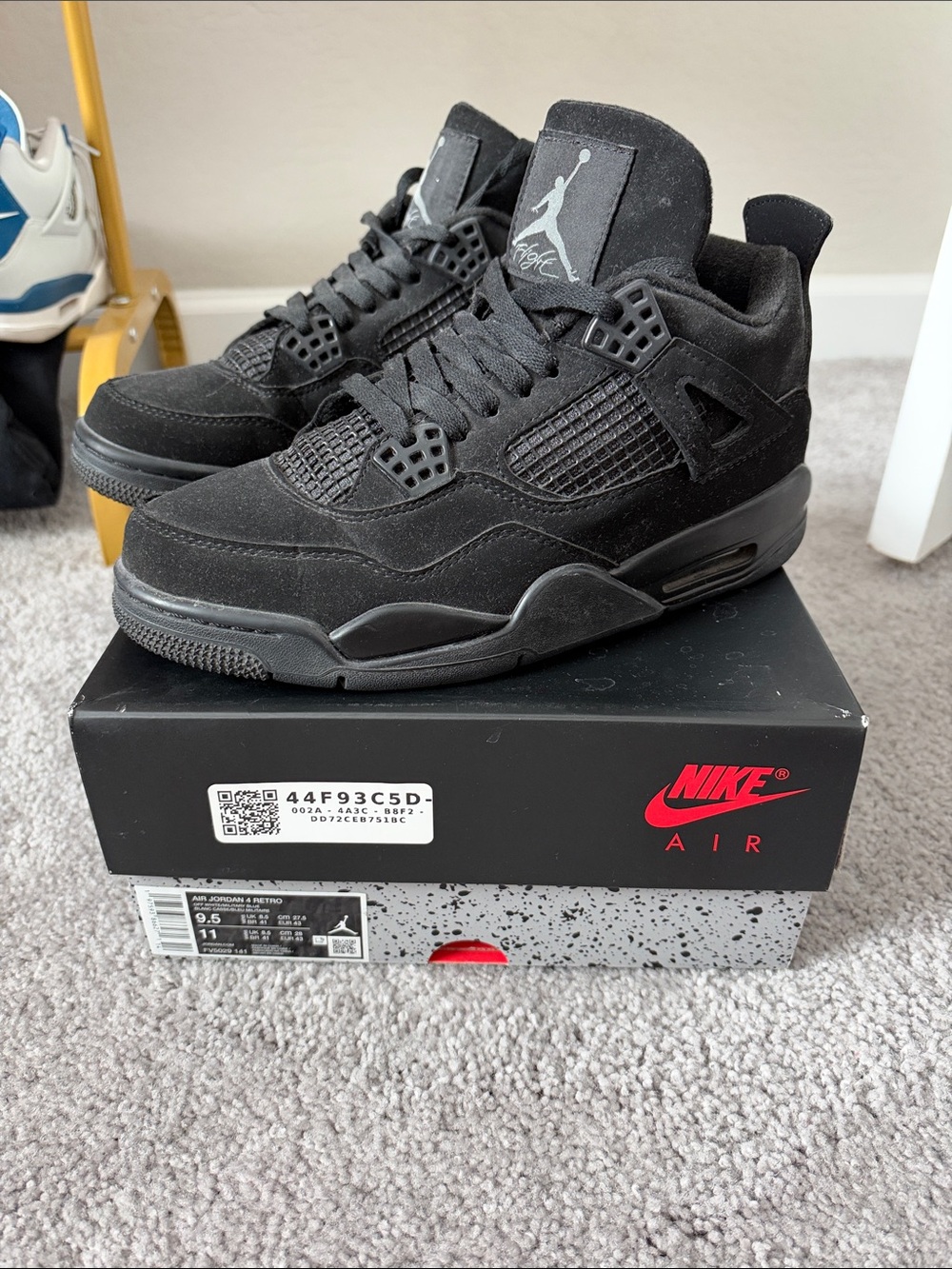 Nike Air Jordan 4 Retro Men's Sneakers - Black